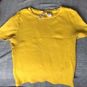 Yellow crop top